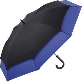 Зонт-трость 7709 Stretch с удлиняющимся куполом, полуавтомат, черный/синий