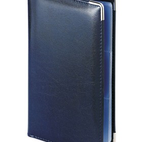 Визитница Imperium, синий, 125х203 мм, на 84 визитки, сменный блок
