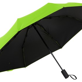 Зонт-автомат Dual с двухцветным куполом, зеленое яблоко/черный