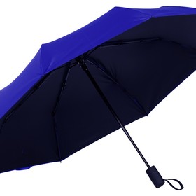 Зонт-автомат Dual с двухцветным куполом, голубой/черный