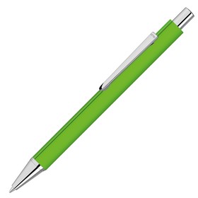 Ручка шариковая металлическая «Pyra» soft-touch с зеркальной гравировкой, зеленое яблоко
