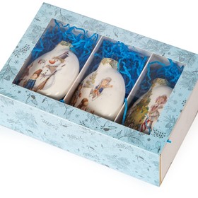 Набор новогодних шаров, 3 шт.