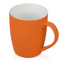 Кружка с покрытием soft-touch C1, оранжевый