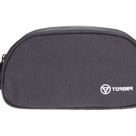 Несессер TORBER, дорожный, чёрный/бежевый, полиэстер 300D, 23 х 12 х 10 см