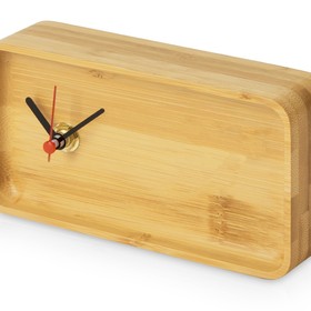 Прямоугольные настольные часы из бамбука 