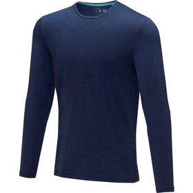 Ponoka мужская футболка из органического хлопка, длинный рукав, темно-синий