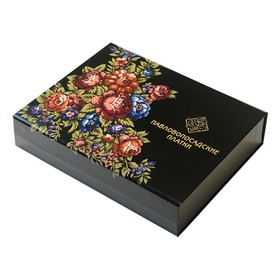 Дизайнерская картонная коробка к Павлопосадским платкам