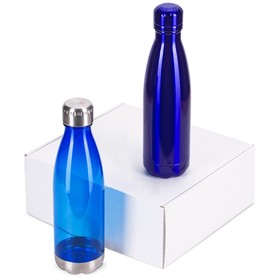 Подарочный набор с термосом и бутылкой «Bottle set», синий