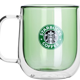 Цветная кружка Ubud с двойными стенками, зеленый (тампопечать)