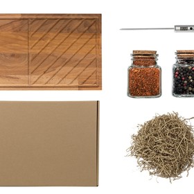 Подарочный набор с доской, термощупом и специями