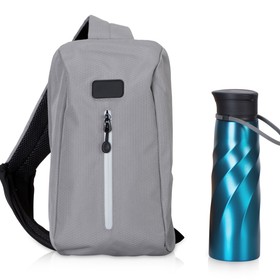 Подарочный набор с бутылкой для воды в сумке - слинге 