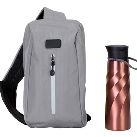 Подарочный набор с бутылкой для воды в сумке - слинге 