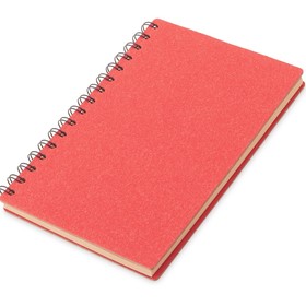 Блокнот на спирали в картонной обложке с переработанной бумагой 