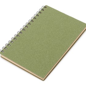 Блокнот на спирали в картонной обложке с переработанной бумагой 