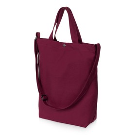 Сумка Helfer из хлопка на кнопке с регулирующейся лямкой, бордовый