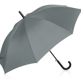 Зонт-трость Reviver с куполом из переработанного пластика, серый