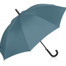 Зонт-трость Reviver с куполом из переработанного пластика, антрацит