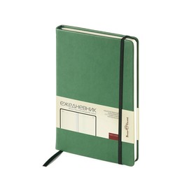 Ежедневник А5 недатированный «Megapolis Velvet», зеленый (Р)
