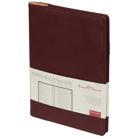 Еженедельник недатированный А5 «Concept», бордовый (Р)