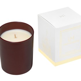 Ароматическая свеча в бордовом стакане Sunset, коллекция Exclusive, 250 мл (без лого LM)
