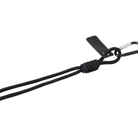 Брелок-веревочка на карабине, черный