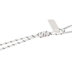 Брелок-веревочка на карабине, черно-белый