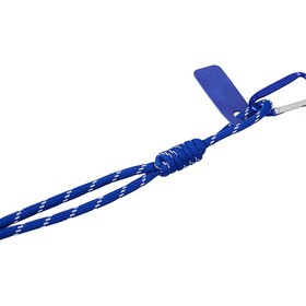 Брелок-веревочка на карабине, синий