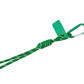 Брелок-веревочка на карабине, зеленый