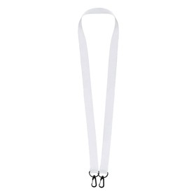 Ланъярд 2 см под сублимацию с 2-мя карабинами, черный