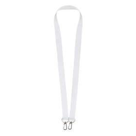 Ланъярд 2 см под сублимацию с 2-мя карабинами, серебристый