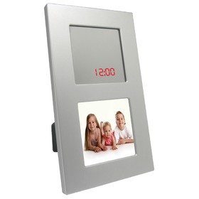 Часы-зеркало сенсорное с фоторамкой 