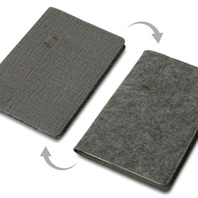 Двустороннее портфолио из рпет-фетра и искусственной кожи 