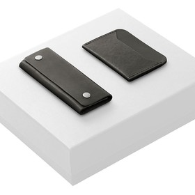 Подарочный набор Long River: картхолдер, ключница (без лого Long River), белая коробка