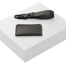 Подарочный набор Long River: картхолдер, ремешок для ключей (без лого Long River), белая коробка