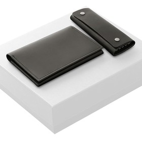 Подарочный набор Long River: обложка для паспорта, ключница (без лого Long River), белая коробка