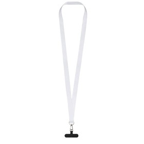Ланъярд 2 см под сублимацию с трендовым карабином и узким держателем для телефона из ПЭ, серебристый