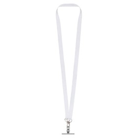 Ланъярд 2 см под сублимацию с 2-мя трендовыми карабинами и металлическим держателем для телефона, серебристый