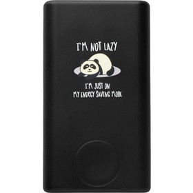 Внешний беспроводной аккумулятор 2-в-1 с функцией зарядки Apple Watch, QC/PD «AtomIQ», 10000 мАч, черный с тампопечатью