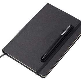 Набор блокнот А5 с магнитным держателем для ручки и подставкой для телефона и металлической шариковой ручкой 