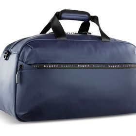 Сумка спортивная BUGATTI Blanc, синяя, тарпаулин/полиэстер, 52х26х27,5 см