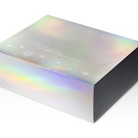 Подарочная коробка с голографическим шубером «Aurora», XL, вн. размер 300х235х105 мм.