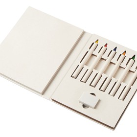 Набор цветных карандашей и листочков для рисования из молочной бумаги 