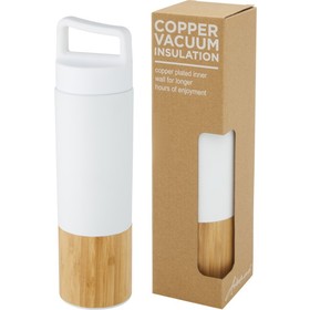 Torne Бутылка из нержавеющей стали объемом 540 мл с медной вакуумной изоляцией и внешней стенкой из бамбука, белый