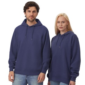 Толстовка с капюшоном оверсайз «Lisbon» унисекс, темно-синий