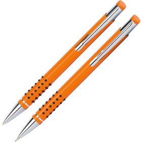 Набор «Онтарио: ручка шариковая, карандаш механический, оранжевый/серебристый