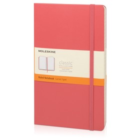 Записная книжка Moleskine Classic (в линейку) в твердой обложке, Large (13х21см), розовый