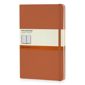 Записная книжка Moleskine Classic (в линейку) в твердой обложке, Large (13х21см), оранжевый коралл