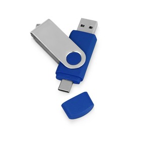 USB/USB Type-C 3.0 флешка на 16 Гб «Квебек C», синий