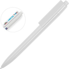 Ручка пластиковая шариковая «Mastic» под полимерную наклейку, белый