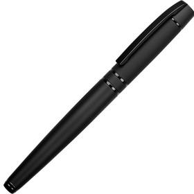 Ручка металлическая роллер Uma «VIP R GUM» soft-touch с зеркальной гравировкой, черный